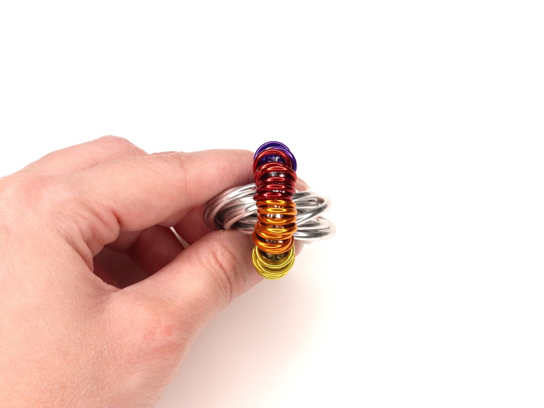 Infinity Rings Metal Fidget Toy - Looping Chainmail Ball Handmade in Your Choice of Colors | MakerPlace by Michaels Infinity Rings Metal Fidget Toy - Looping Chainmail Ball Handmade in Your Choice of Colors | MakerPlace by Michaels
